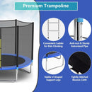 8 feet Safety Jumping Round Trampoline with Spring Safety Pad by LJGDeals