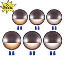 DLAC02 6-Pack 3CCT 3W Low Voltage LED Outdoor Half Moon Deck Lights Package, 12V-24V LED Step Patio Landscape Lights
