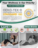 LX5 4-Piece Support for Shoulder & Upper Body Rest, Orthopedic Bed Wedge Pillow Set, Almond Brown
