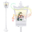 8 ft Musical Christmas Streetlight with Warm White LED Lights and Snowy Effects by LJGDeals