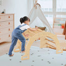 8 in 1 Climbing Arch Sensory Table for Kids with Collapsible Storage Bin for 3+ Years Old-Natural by LJGDeals