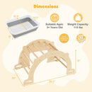 8 in 1 Climbing Arch Sensory Table for Kids with Collapsible Storage Bin for 3+ Years Old-Natural by LJGDeals