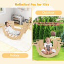 8 in 1 Climbing Arch Sensory Table for Kids with Collapsible Storage Bin for 3+ Years Old-Natural by LJGDeals