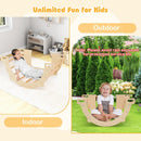 8 in 1 Climbing Arch Sensory Table with Collapsible Storage Bin for Kids-Natural by LJGDeals