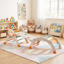 8-in-1 Foldable Climbing Set for Toddlers with Rocket Theme