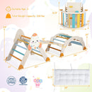 8-in-1 Foldable Climbing Set for Toddlers with Rocket Theme