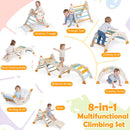 8-in-1 Foldable Climbing Set for Toddlers with Rocket Theme