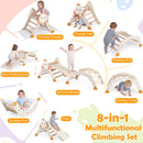 8-in-1 Foldable Climbing Set for Toddlers with Rocket Theme