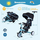 8-in-1 Folding Kids Tricycle with Removable Canopy and Push Handle by LJGDeals