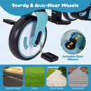 8-in-1 Folding Kids Tricycle with Removable Canopy and Push Handle