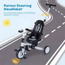 8-in-1 Folding Kids Tricycle with Removable Canopy and Push Handle by LJGDeals
