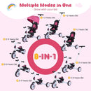8-in-1 Folding Kids Tricycle with Removable Canopy and Push Handle by LJGDeals