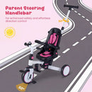 8-in-1 Folding Kids Tricycle with Removable Canopy and Push Handle by LJGDeals