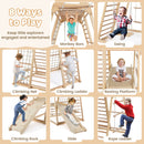 8-in-1 Jungle Gym Wooden Montessori Climber Playset with Slide and Monkey Bar for Kids 3-5 Years Old