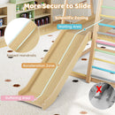 8-in-1 Jungle Gym Wooden Montessori Climber Playset with Slide and Monkey Bar for Kids 3-5 Years Old