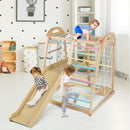 8-in-1 Jungle Gym Wooden Montessori Climber Playset with Slide and Monkey Bar for Kids 3-5 Years Old by LJGDeals