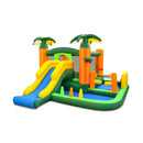 8-in-1 Tropical Inflatable Bounce Castle with 2 Ball Pits Slide and Tunnel Without Blower by LJGDeals