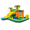 8-in-1 Tropical Inflatable Bounce Castle with 2 Ball Pits Slide and Tunnel Without Blower by LJGDeals