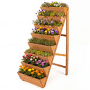 8-tier Vertical Raised Garden Bed Wood Elevated Planter Box with Legs by LJGDeals