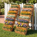 8-tier Vertical Raised Garden Bed Wood Elevated Planter Box with Legs by LJGDeals