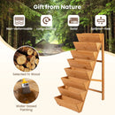 8-tier Vertical Raised Garden Bed Wood Elevated Planter Box with Legs by LJGDeals