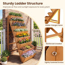 8-tier Vertical Raised Garden Bed Wood Elevated Planter Box with Legs by DirectDeals