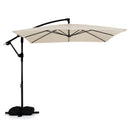 8 x 8 FT Offset Cantilever Patio Umbrella Square Hanging Outdoor Market Umbrella with 360¬∞ Rotation by LJGDeals