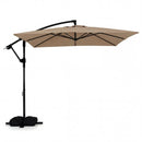 8 x 8 FT Offset Cantilever Patio Umbrella Square Hanging Outdoor Market Umbrella with 360¬∞ Rotation by LJGDeals