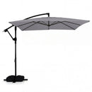 8 x 8 FT Offset Cantilever Patio Umbrella Square Hanging Outdoor Market Umbrella with 360¬∞ Rotation by LJGDeals