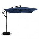 8 x 8 FT Offset Cantilever Patio Umbrella Square Hanging Outdoor Market Umbrella with 360¬∞ Rotation by LJGDeals