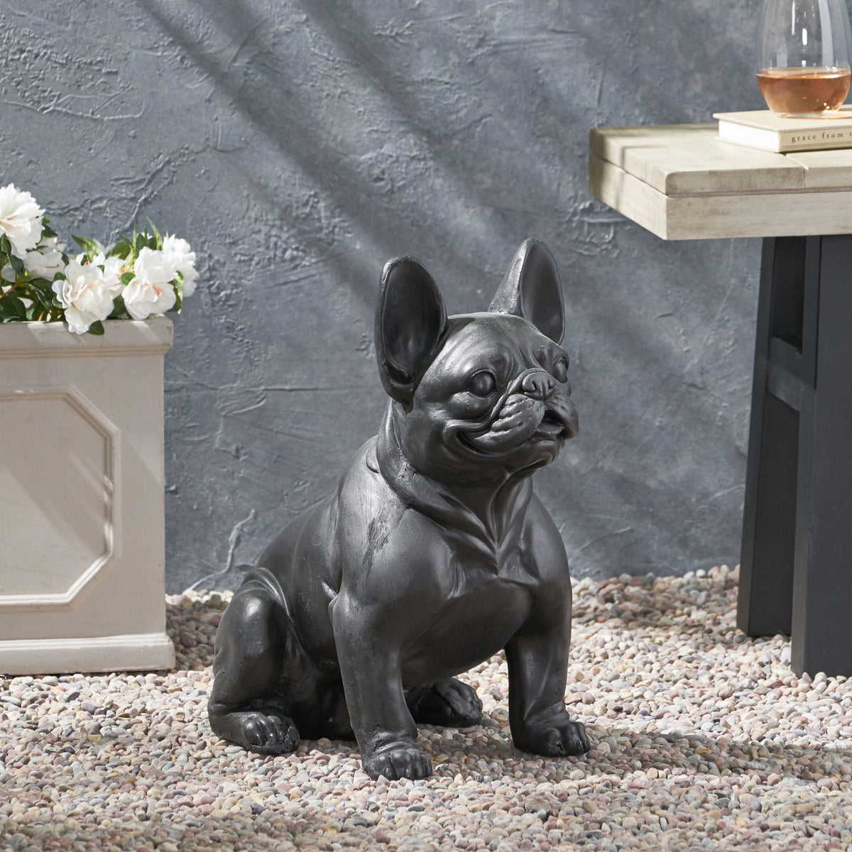 Outdoor French Bulldog Garden Sculpture, photo 5 of 10