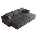 95" Cloud Sectional Sofa with 2 Ottomans