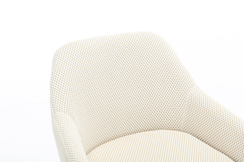 Walker Edison | Mesh Fabric Home Office 360°Swivel Chair with Gold Metal Base