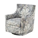 Swivel Glider Chair With Upholstery And Metal Base - Multicolor by HouseOfZazla
