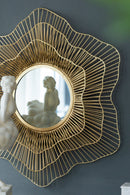 D27x2.4' Metal Starburst Wall Mirror, Wall Mounted Home Decor by HouseOfZazla