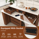 Extendable Kitchen Island with Rotating Table