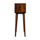 Solid Wood Mini Console Table, 2 Drawers, 1 Open Slot