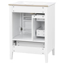 Modern Bathroom Vanity With Sink, Soft Close Drawers & Door, Storage Rack