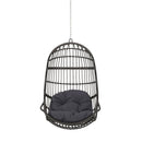 Rustic Hanging Basket Chair With Cushion