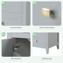 20" Bathroom Vanity with Sink, Storage Rack, and Soft Closing Door - Grey by HouseOfZazla