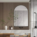 Arched Recessed Medicine Cabinet, Metal Framed Bathroom Wall Cabinet With Mirror And Adjustable Shelves, Wall Mirror With Storage For Bathroom by Unique Piece Furniture