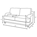 Brewster - Upholstered Loveseat With English Arms - Light Gray