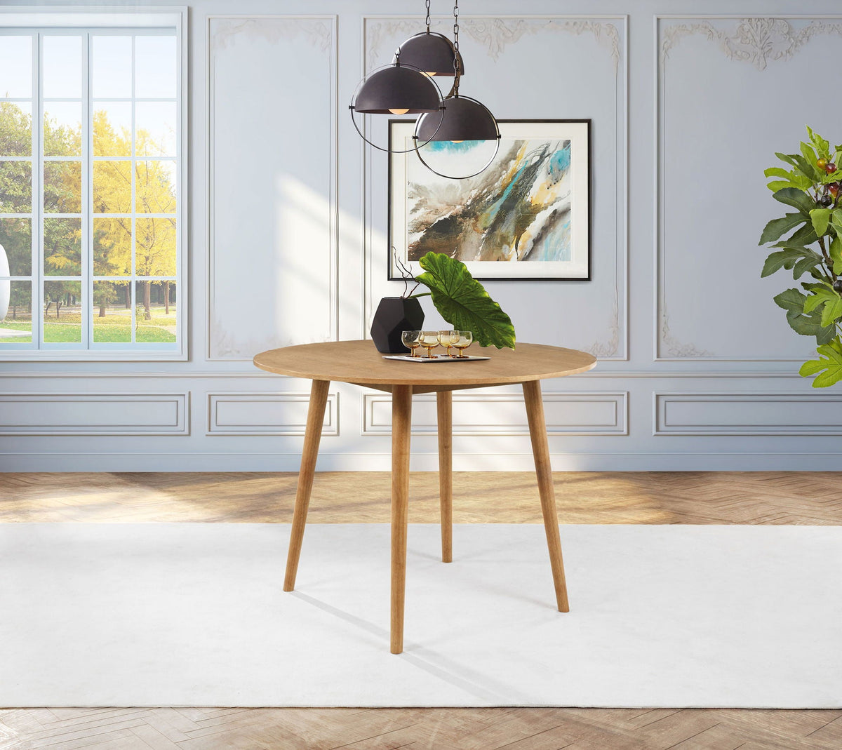 Andrews 48-inch Round Counter Height Dining Table Light Ash, photo 3 of 7