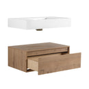 Wall Mounted Bathroom Vanity With Resin Sink And Soft Close Drawer In Imitative - Imitative Oak by HouseOfZazla