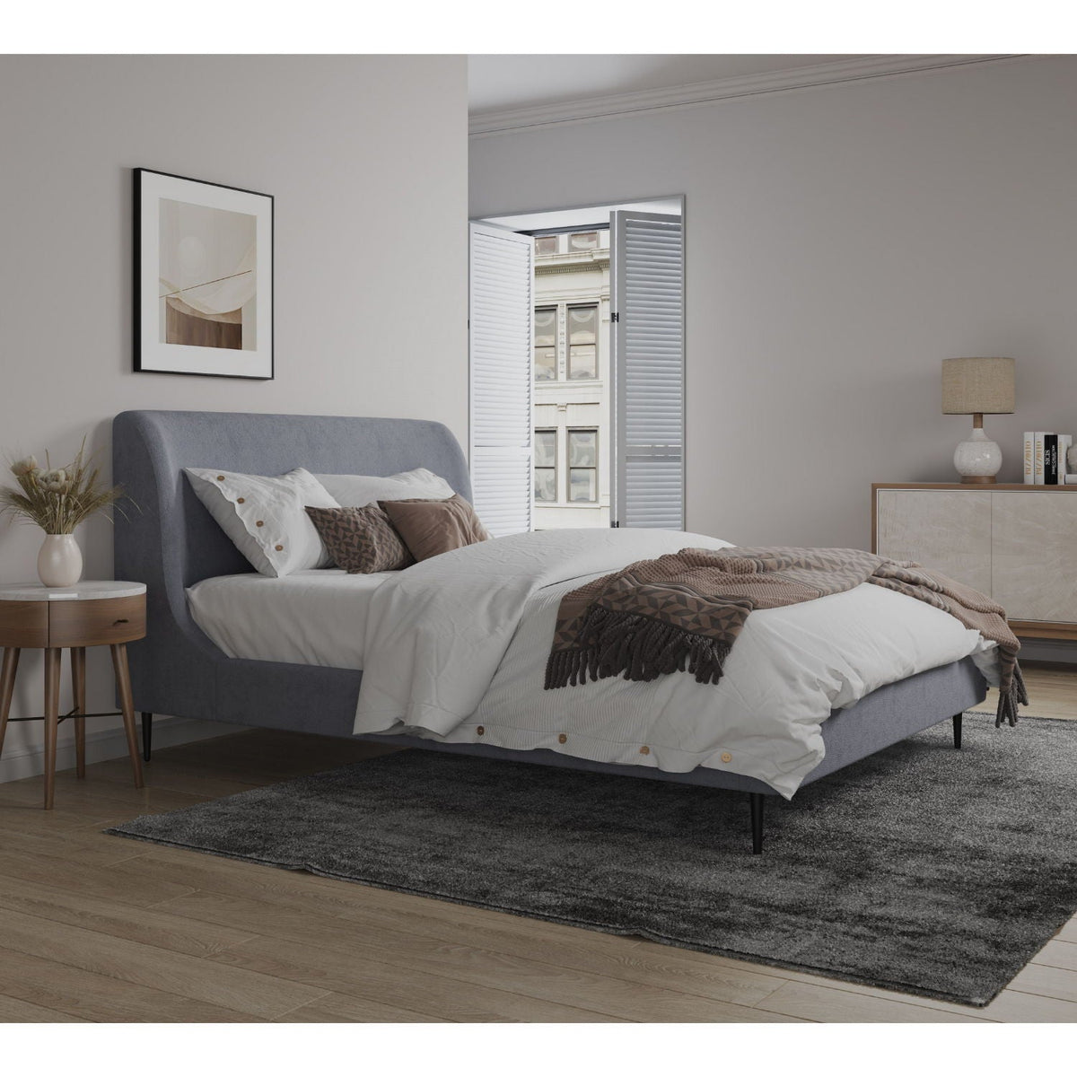 Heather - Upholstered Bed With Curved Headboard, photo 39 of 40