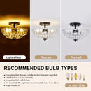 Smoky Semi Flush Mount Ceiling Light