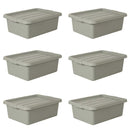 6-Pack 20" x 15" x 7" 9 Gallon Meat Lugs with Lids