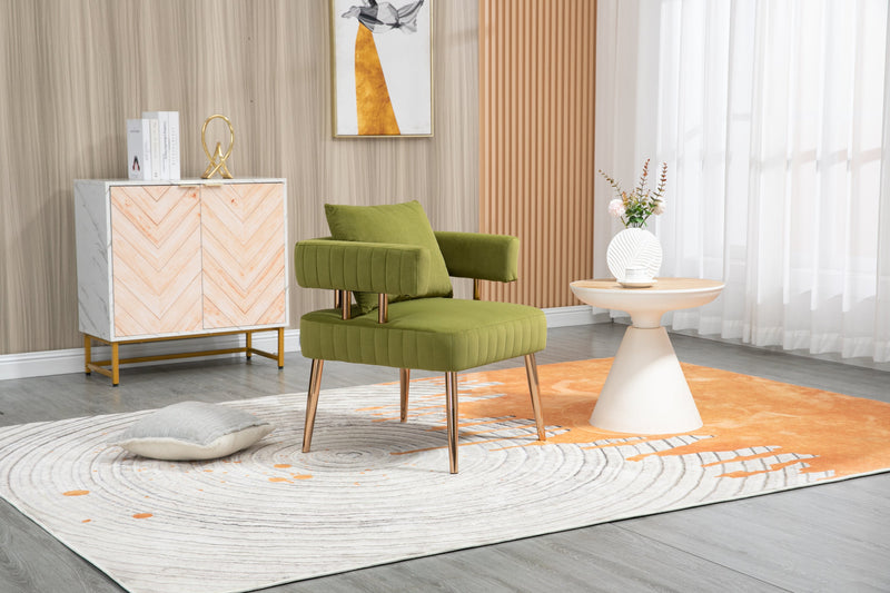 Accent Chair, leisure single chair with Golden feet