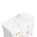 Modern Bathroom Vanity With Ceramic Sink, Freestanding by HouseOfZazla