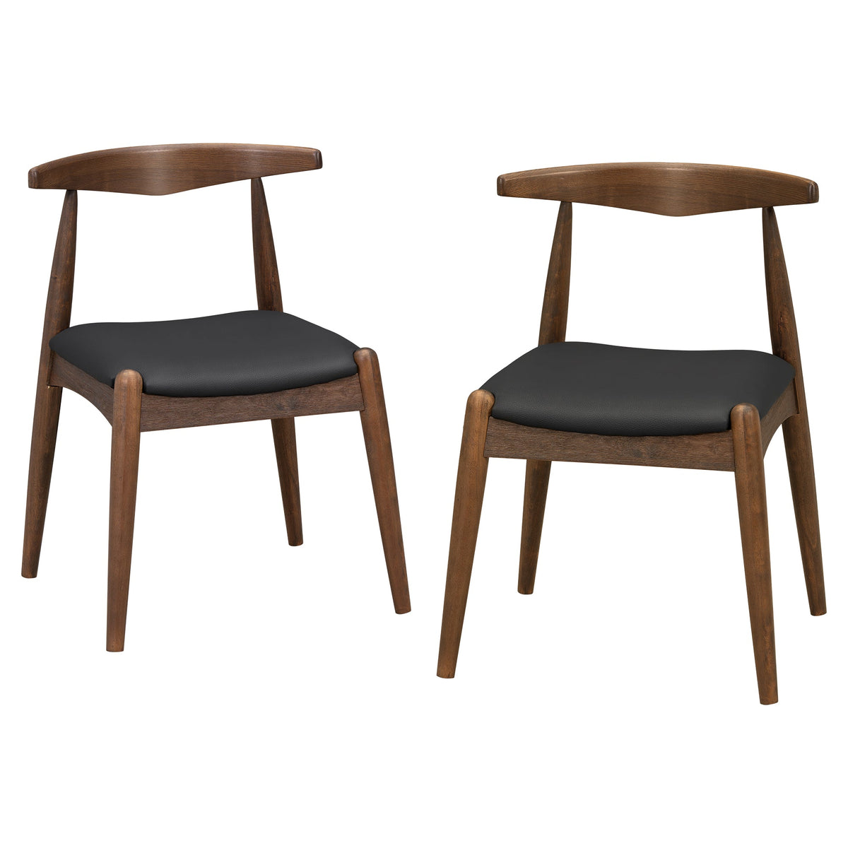 Set of 2 Rubberwood Dining Chairs, photo 7 of 11